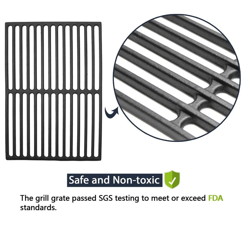 Hongso 17.25" Cast Iron Grill Grates for Weber Spirit 300 Series E & S 310 320 330, II E/S 310, Spirit 700, Genesis Silver B/C, Genesis 1000 â€“ 5000, Genesis Gold B & C Gas Grill 7638 7525 7526 7627 - Image 4